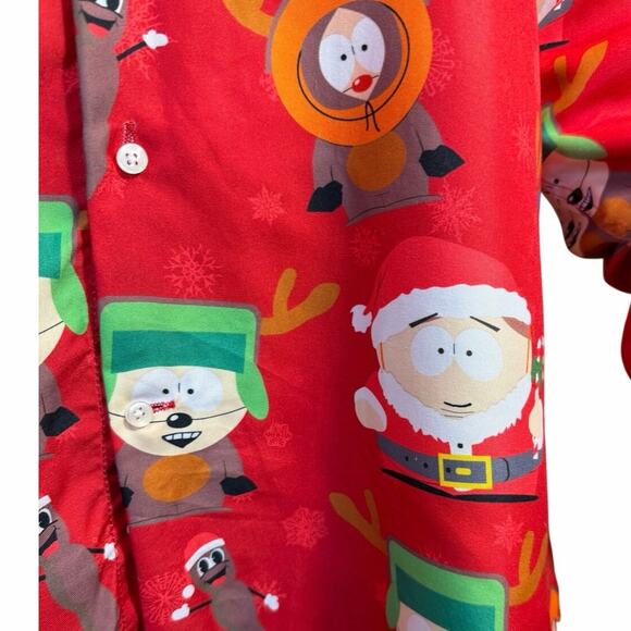 South Park AOP Suitmeister Christmas Long Sleeve Button Up Shirt Men’s Large - Picture 5 of 13